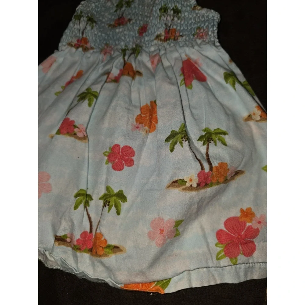 Gymboree layette line hula baby dress hat size 0 3 months palm tree